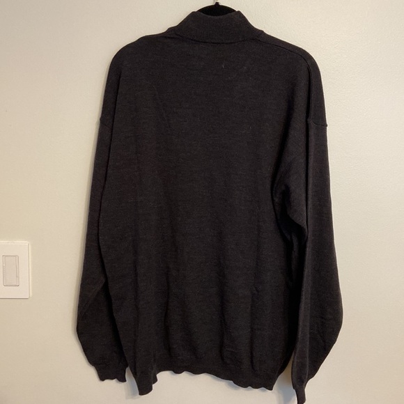 Vintage Barneys New York Charcoal 100% Merino Wool Sweater Made in Italy Size M - Picture 5 of 6